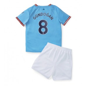 Manchester City Ilkay Gundogan #8 babykläder Hemmatröja barn 2022-23 Korta ärmar (+ Korta byxor)